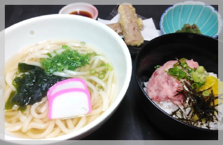 うどん（ミニねぎたく丼）定食